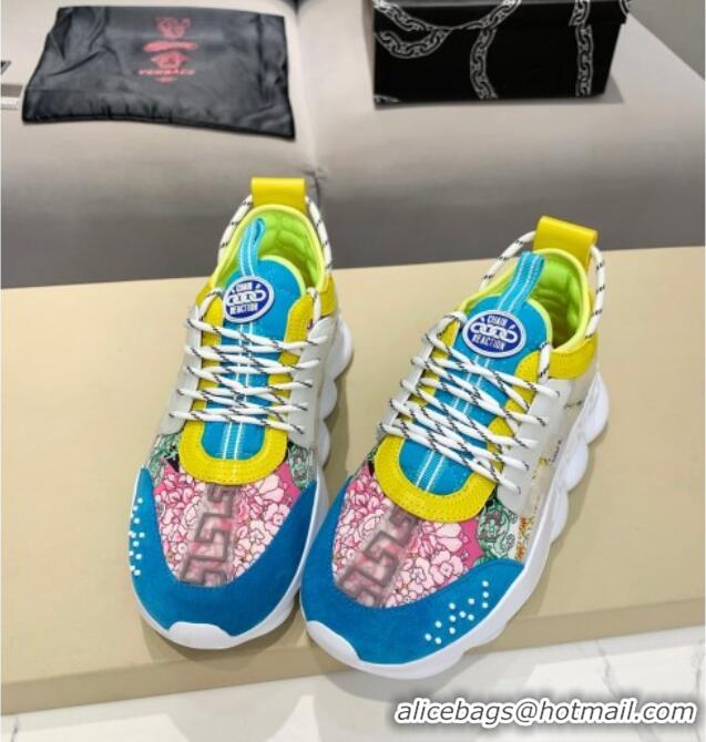 New Design Versace Print Sneakers 012696 Blue