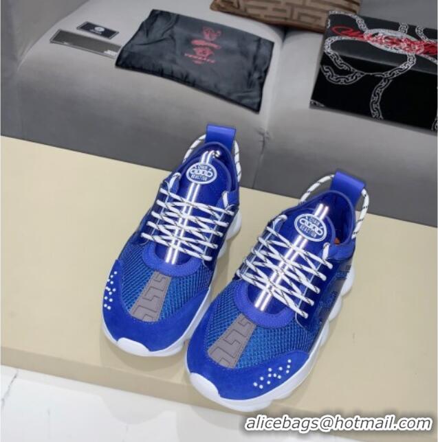 Best Price Versace Mesh Sneakers 012698 Blue