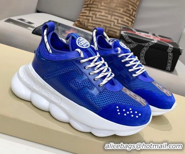 Best Price Versace Mesh Sneakers 012698 Blue