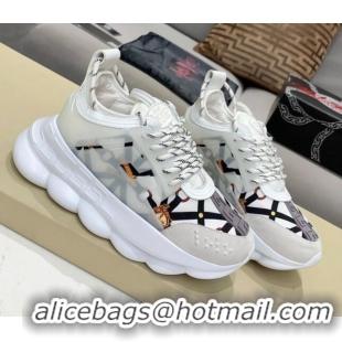 Best Price Versace Print Sneakers 126100 White