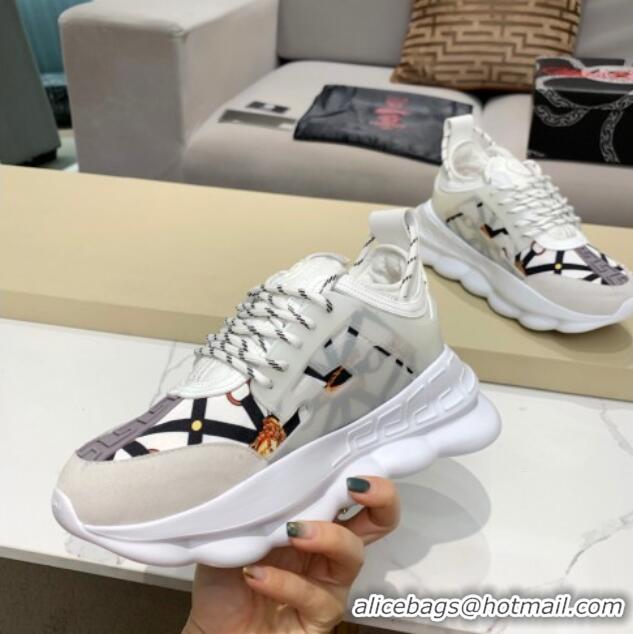 Best Price Versace Print Sneakers 126100 White