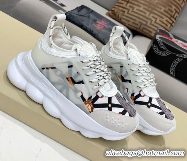 Best Price Versace Print Sneakers 126100 White