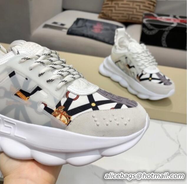 Best Price Versace Print Sneakers 126100 White