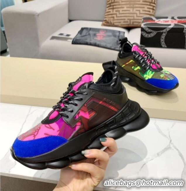 Best Quality Versace Print Sneakers Pink/Blue 126101