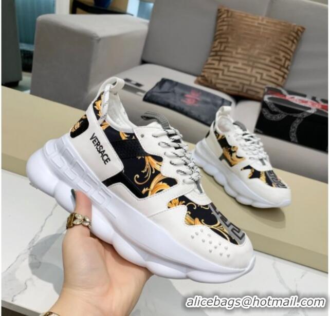 Low Price Versace Print Sneakers 126102 White