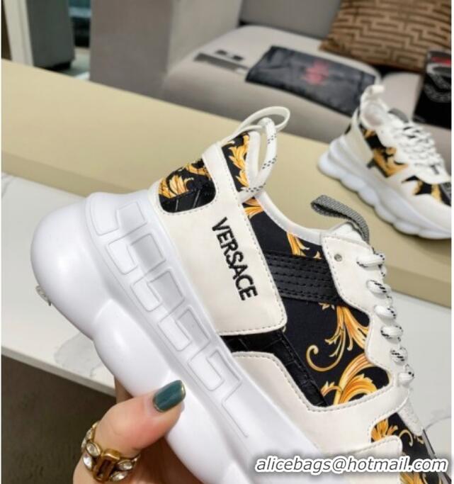 Low Price Versace Print Sneakers 126102 White