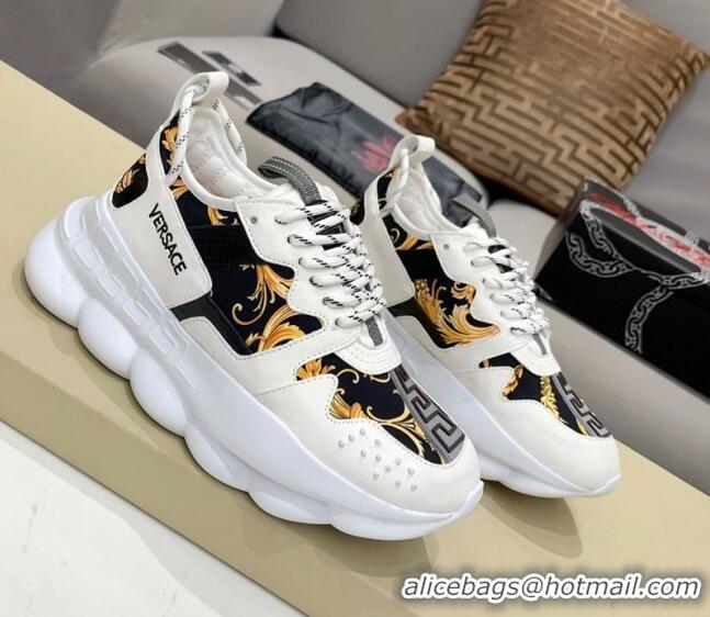 Low Price Versace Print Sneakers 126102 White