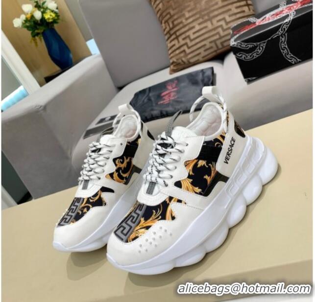 Low Price Versace Print Sneakers 126102 White