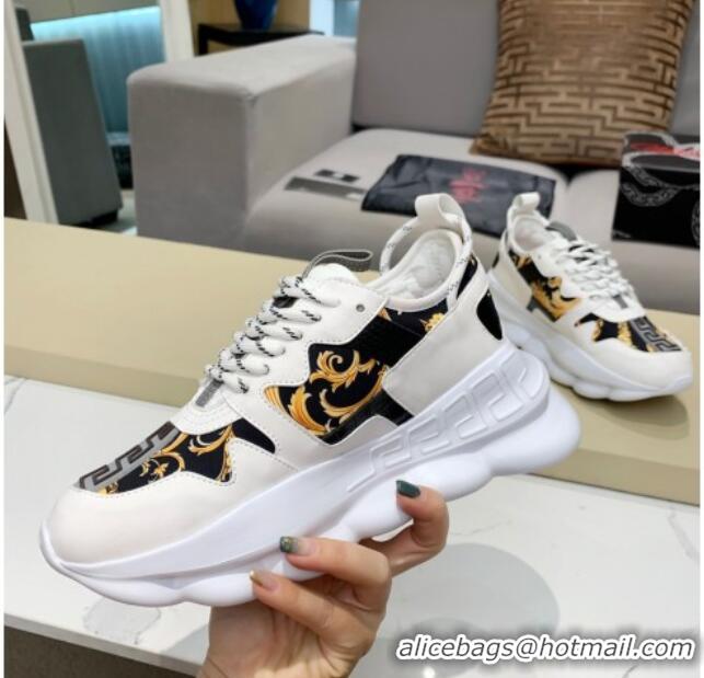 Low Price Versace Print Sneakers 126102 White