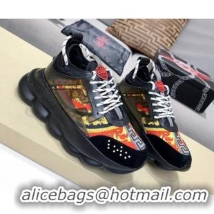 Low Cost Versace Print Sneakers Black 126104