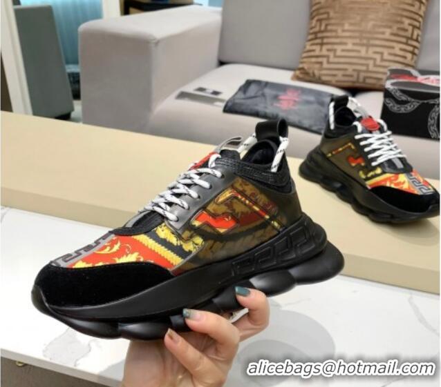 Low Cost Versace Print Sneakers Black 126104