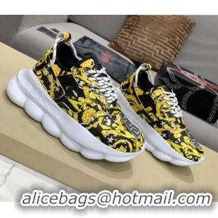 Best Product Versace Print Sneakers Black/Gold 126106