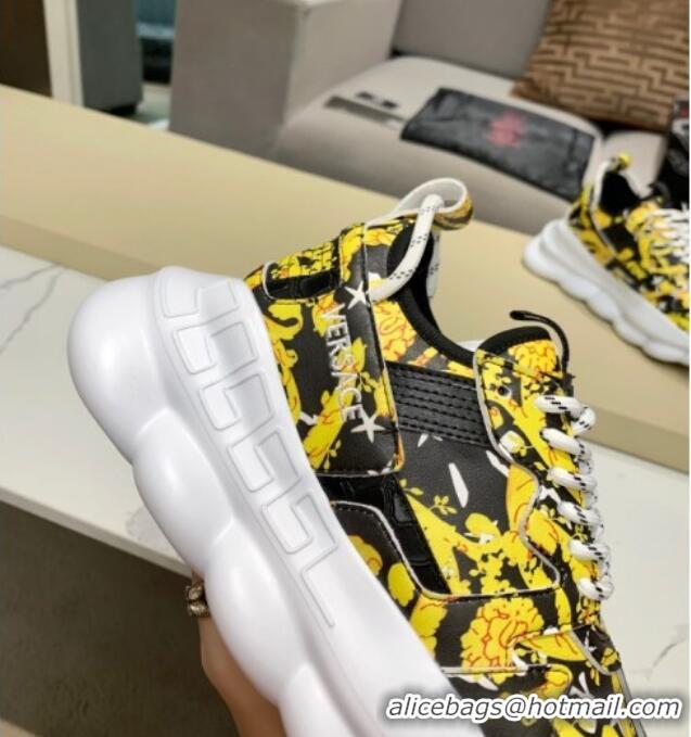 Best Product Versace Print Sneakers Black/Gold 126106