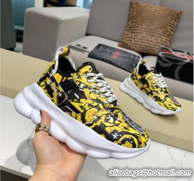 Best Product Versace Print Sneakers Black/Gold 126106