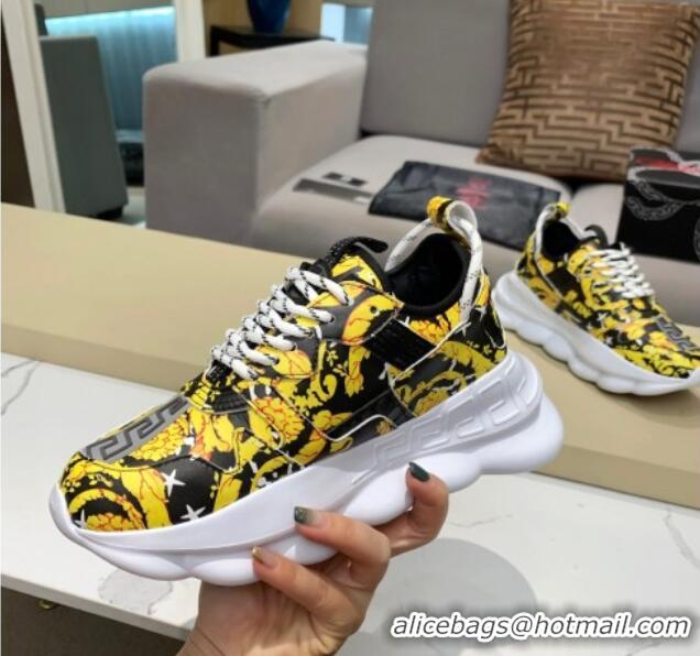 Best Product Versace Print Sneakers Black/Gold 126106