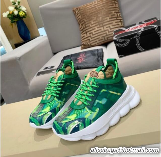 Most Popular Versace Print Sneakers Green 126109