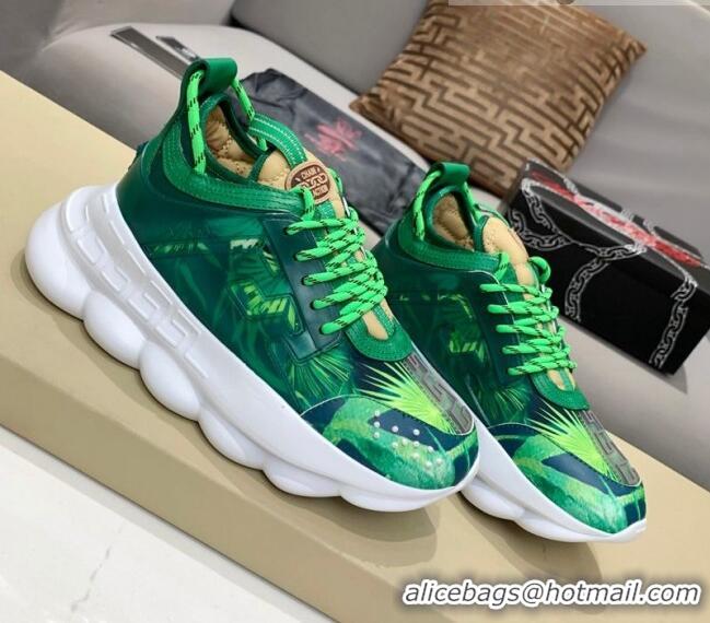 Most Popular Versace Print Sneakers Green 126109