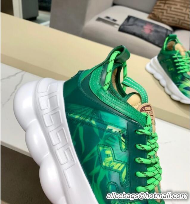 Most Popular Versace Print Sneakers Green 126109