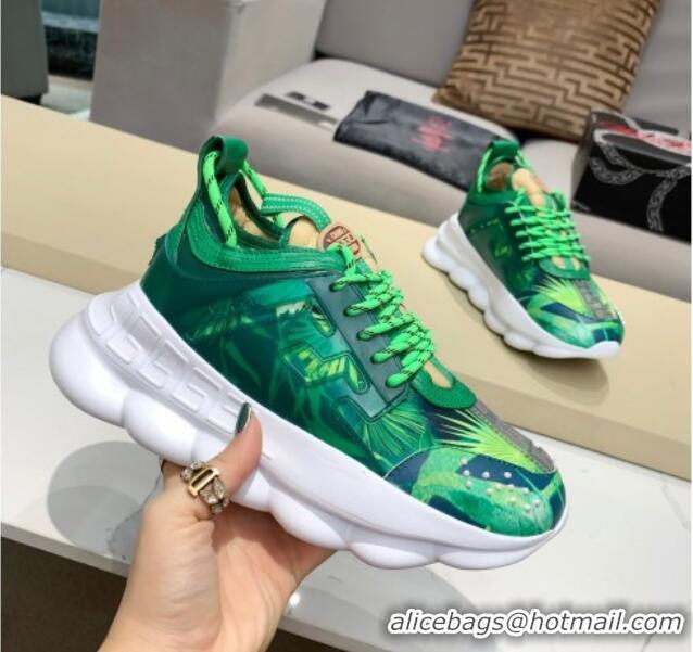 Most Popular Versace Print Sneakers Green 126109