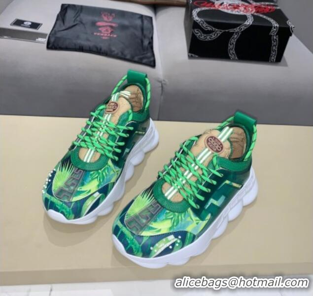 Most Popular Versace Print Sneakers Green 126109