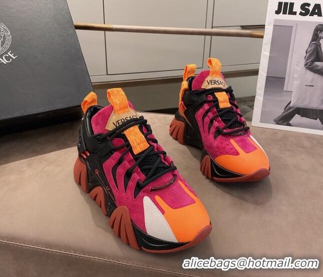 Custom Versace Squalo Sneakers 126114 Pink/Orange