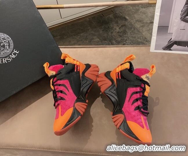 Custom Versace Squalo Sneakers 126114 Pink/Orange