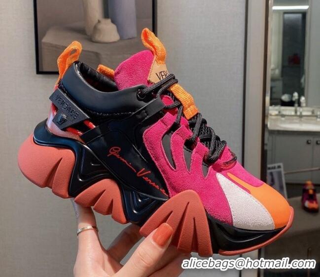 Custom Versace Squalo Sneakers 126114 Pink/Orange