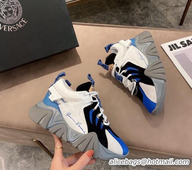 Top Quality Versace Squalo Sneakers 126114 Blue/Black/White