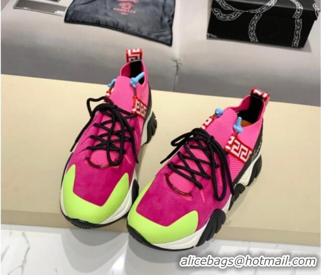 Best Design Versace Squalo Knit Sneakers Pink 126117