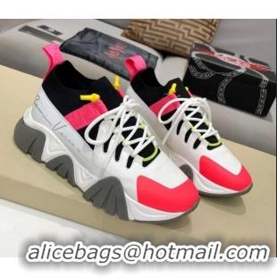 Classic Practical Versace Squalo Knit Sneakers 126117 Pink/White