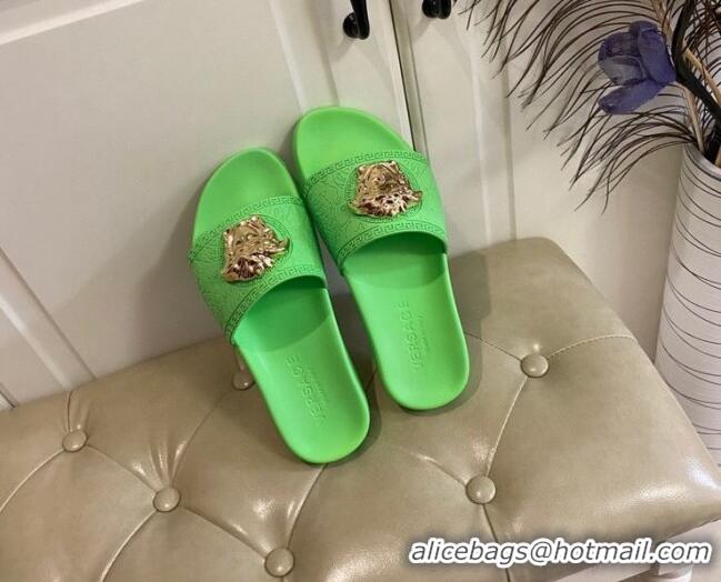 Low Cost Versace Flat Side Sandals 071201 Green