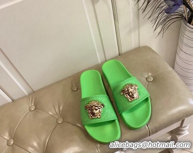 Low Cost Versace Flat Side Sandals 071201 Green