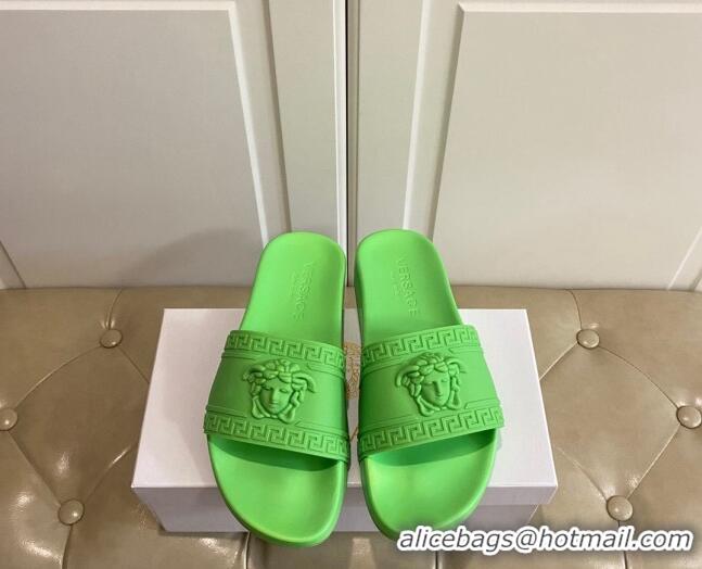 Good Product Versace Flat Side Sandals 071203 Green