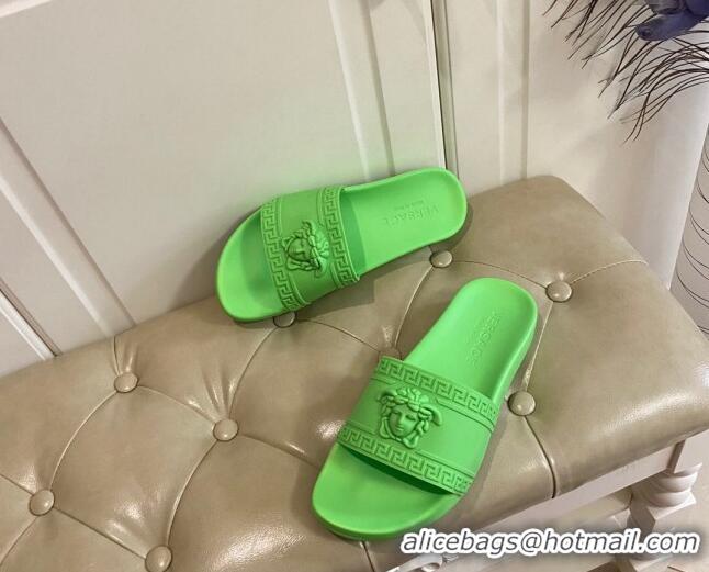 Good Product Versace Flat Side Sandals 071203 Green