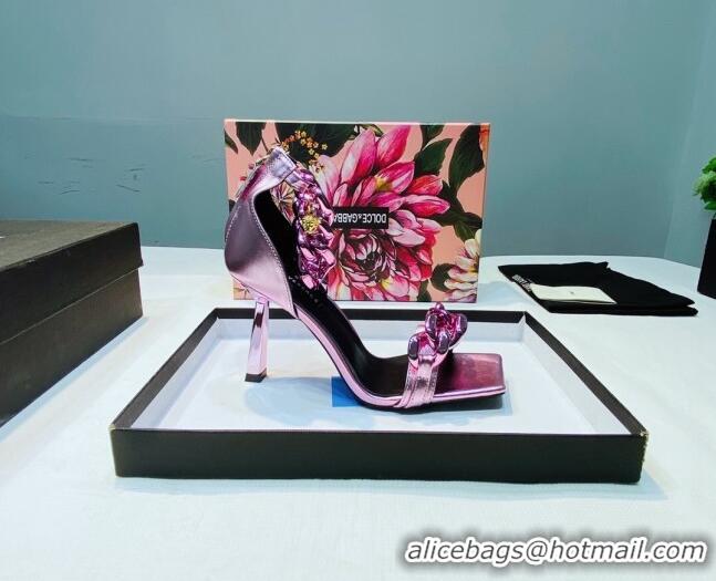 Best Design Versace Medusa Chain Nappa Leather Sandals 9.5cm Heel 806051 Pink