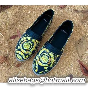 Best Price Versace Print Espadrilles Black/Gold 112421