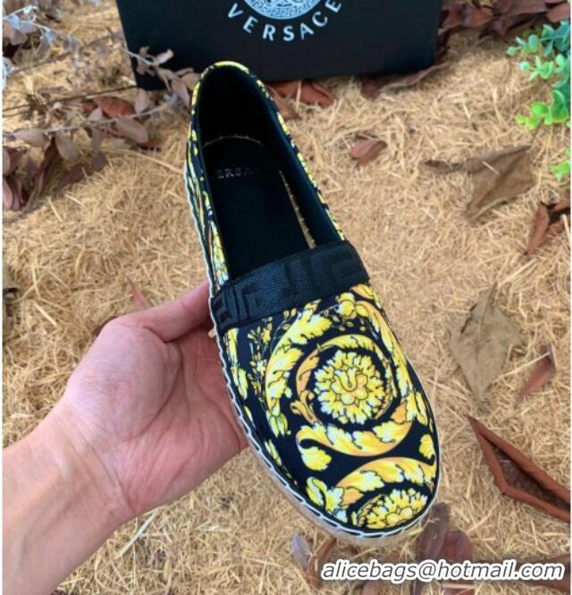 Best Price Versace Print Espadrilles Black/Gold 112421