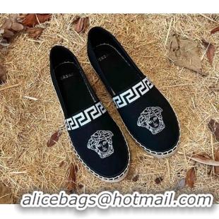 Good Product Versace Canvas Espadrilles Black 112423