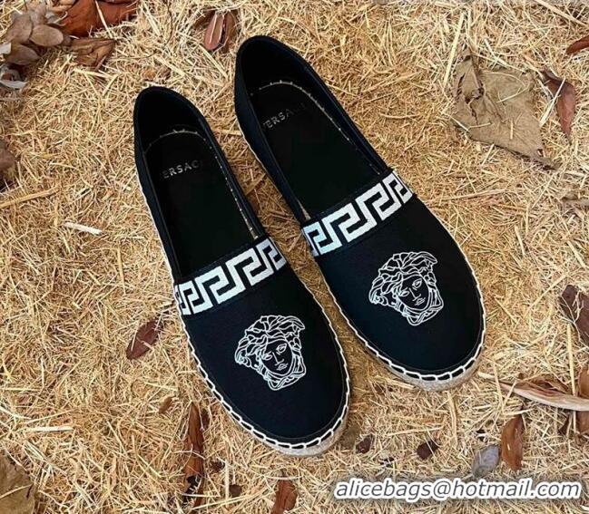 Good Product Versace Canvas Espadrilles Black 112423