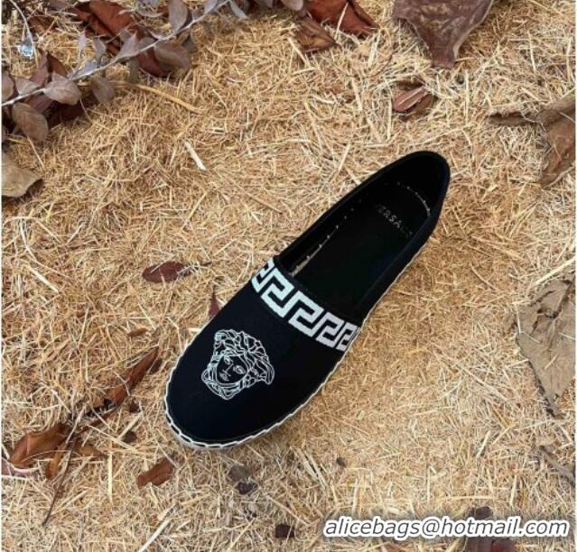 Good Product Versace Canvas Espadrilles Black 112423