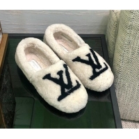 Best Grade Louis Vuitton Shearling Loafers 111785 White