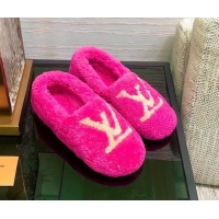 Most Popular Louis Vuitton Shearling Loafers 111785 Pink