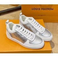 Unique Style Louis Vuitton Boombox Sneakers Silver 112453