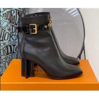 Good Looking Louis Vuitton Silhouette Monogram Strap Ankle Boots Black 112450