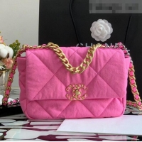 Unique Discount Chanel 19 Denim Small Flap Bag AS1160 Pink 2021