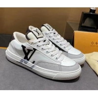 Best Price Louis Vuitton Charlie Calfskin Low-top Sneakers 112478 White/Grey