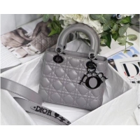 Famous Brand LADY DIOR MY ABCDIOR BAG Cannage Lambskin M0538I gray