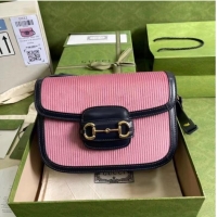 Good Product Gucci Horsebit 1955 small bag 602204 pink