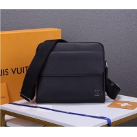 Buy Cheapest Louis Vuitton Taiga cowhide leather MESSENGER M30260 BLACK