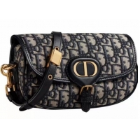 Cheapest MEDIUM DIOR BOBBY BAG Warm Taupe Box Embroidery M9327 dark blue